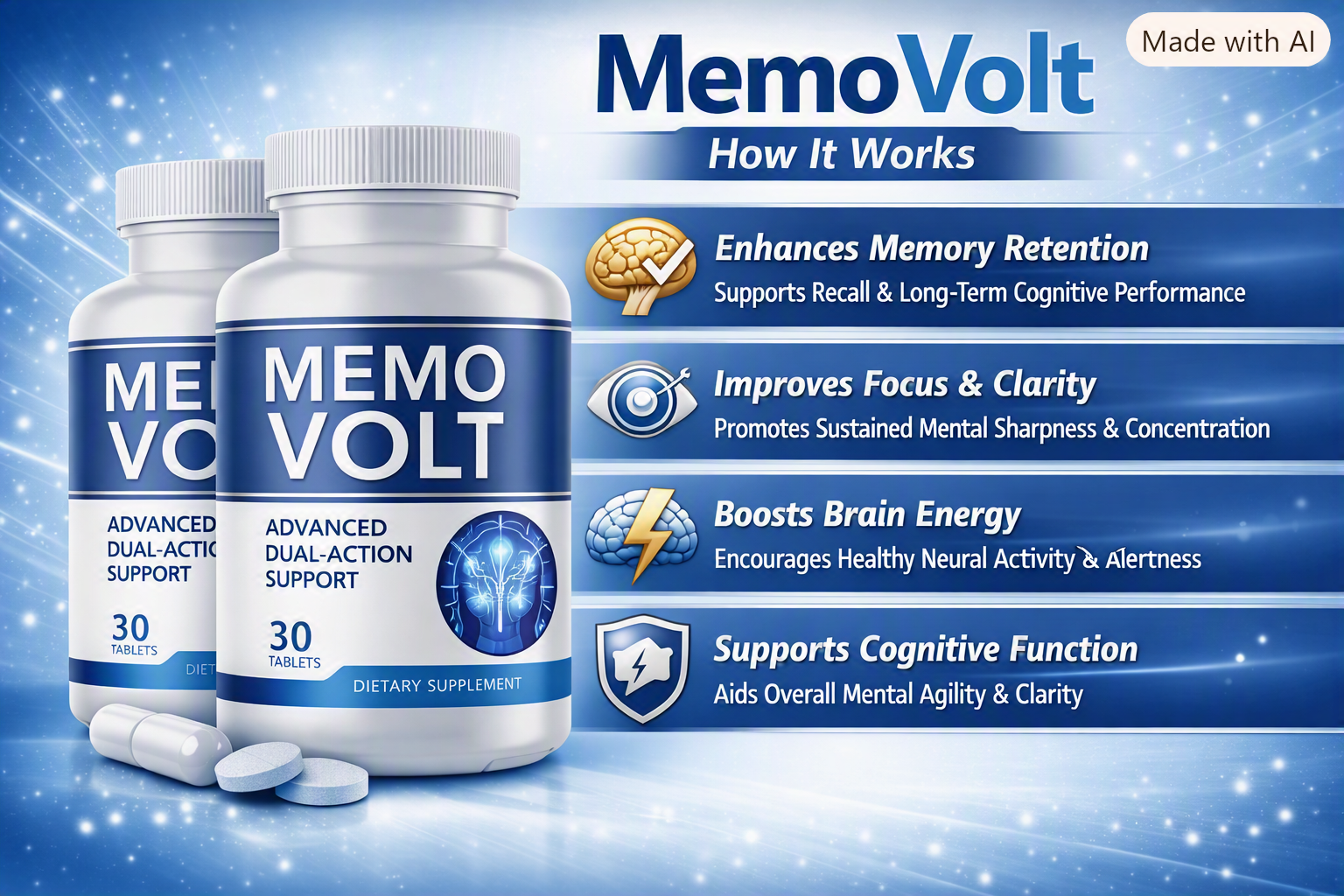 Memovolt benefits: dual-action brain and metabolic support